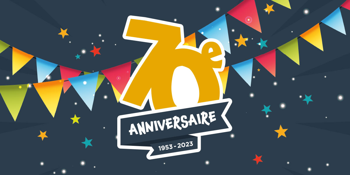 Élégante félicitations pour le 70e anniversaire avec des chiffres dorés